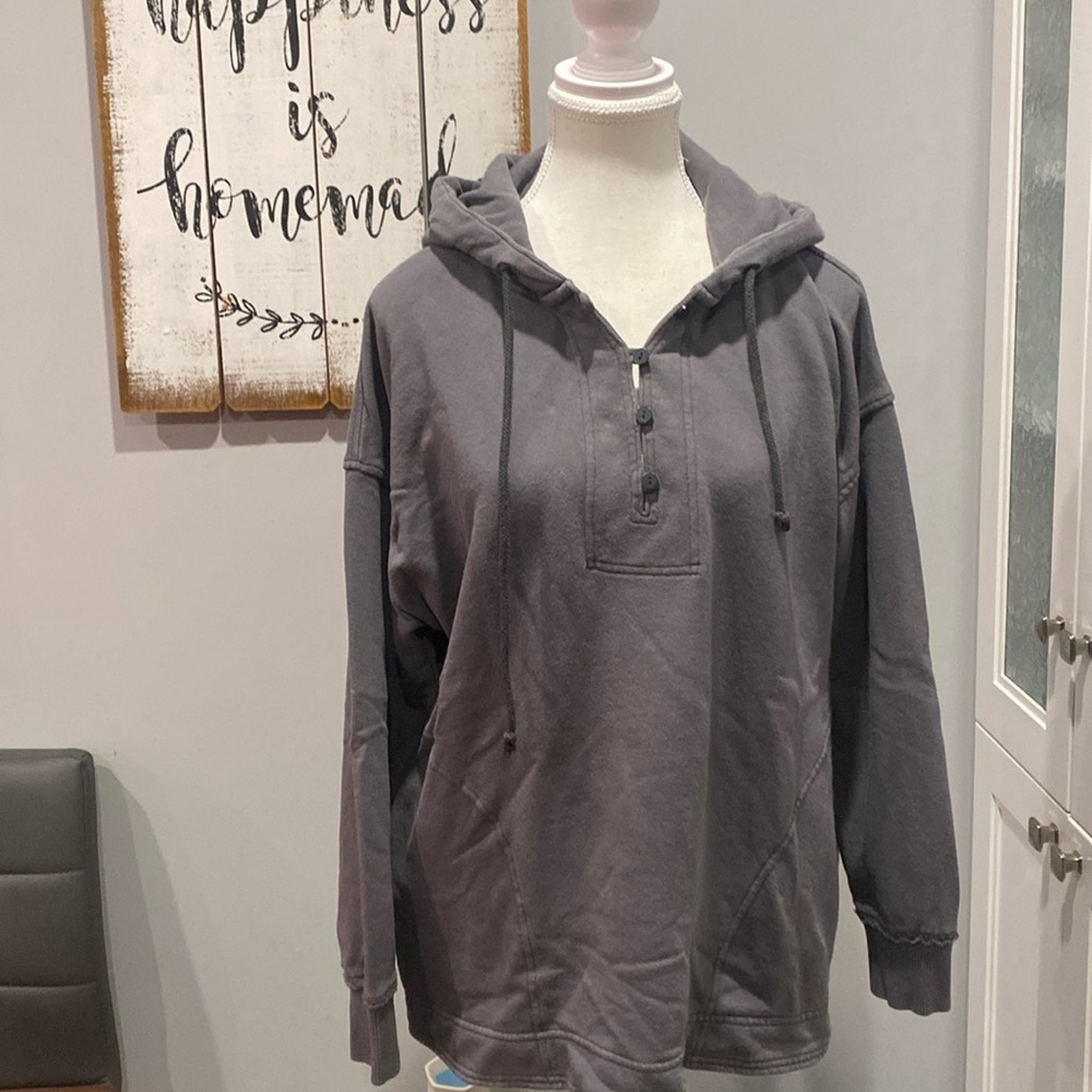 Aerie oversized grey long sleeve hoodie